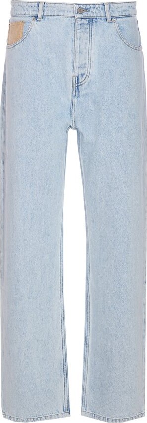 Drôle De Monsieur Patch Detailed Straight Leg Jeans