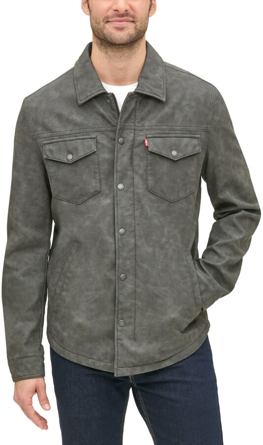 Levi's Men's Faux Leather Shirt Jacket ShopStyle