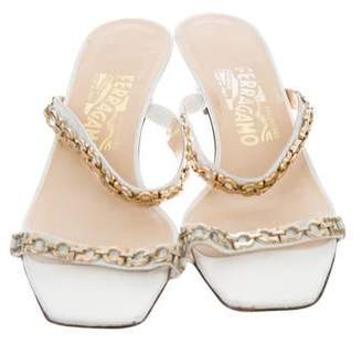 Ferragamo Embellished Slide Sandals