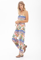 Thumbnail for your product : Forever 21 Tropical Floral Wide-Leg Jumpsuit