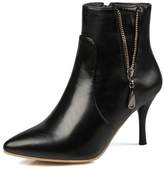 Thumbnail for your product : IDIFU Women's Elegant Pointed Toe High Heels Stiletto Side Zipper Biker Short Ankle Booties