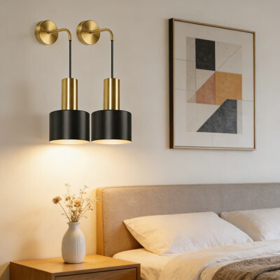 Verron Rechargeable Battery Operated Wall Sconce Set Of 2, Wireless Dimmable Lights With Remote, Detachable Magnetic Bulbs, Timer & 15 Colors For Bedr