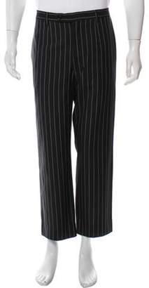 Dolce & Gabbana Striped Wool Dress Pants black Striped Wool Dress Pants