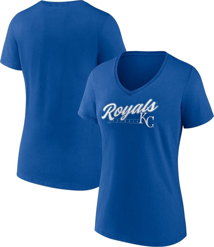 Women's Fanatics Branded Royal Buffalo Sabres Mascot In Bounds V-Neck  T-Shirt