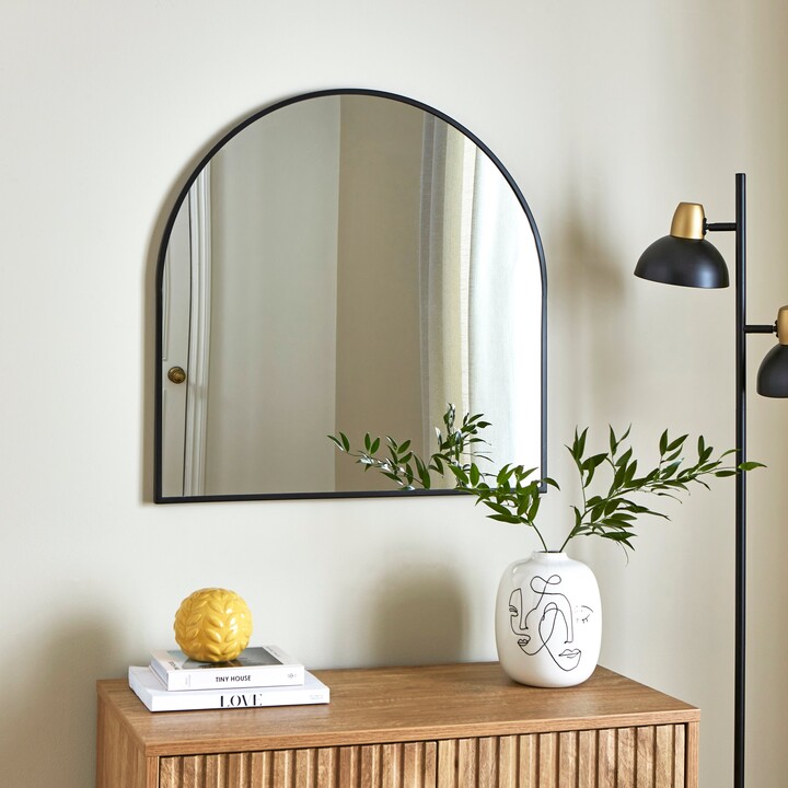 Dunelm Arch Metal Overmantel Wall Mirror Black ShopStyle