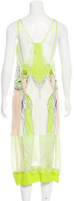 Roberto Cavalli Silk Abstract Print Dress