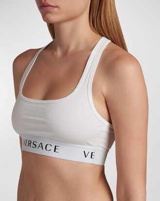 Versace Logo Band Racerback Sports Bra - ShopStyle