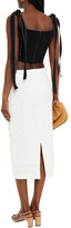 Thumbnail for your product : Rachel Gilbert Frankie cropped tie-detailed crepe top