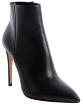 Thumbnail for your product : Prada black pointed toe 'Vitello Lux' ankle zip leather booties