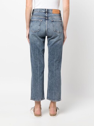 7 For All Mankind Logo-Patch Straight-Leg Jeans