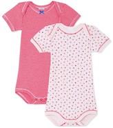 Thumbnail for your product : Petit Bateau Pack of 2 baby girl bodysuits