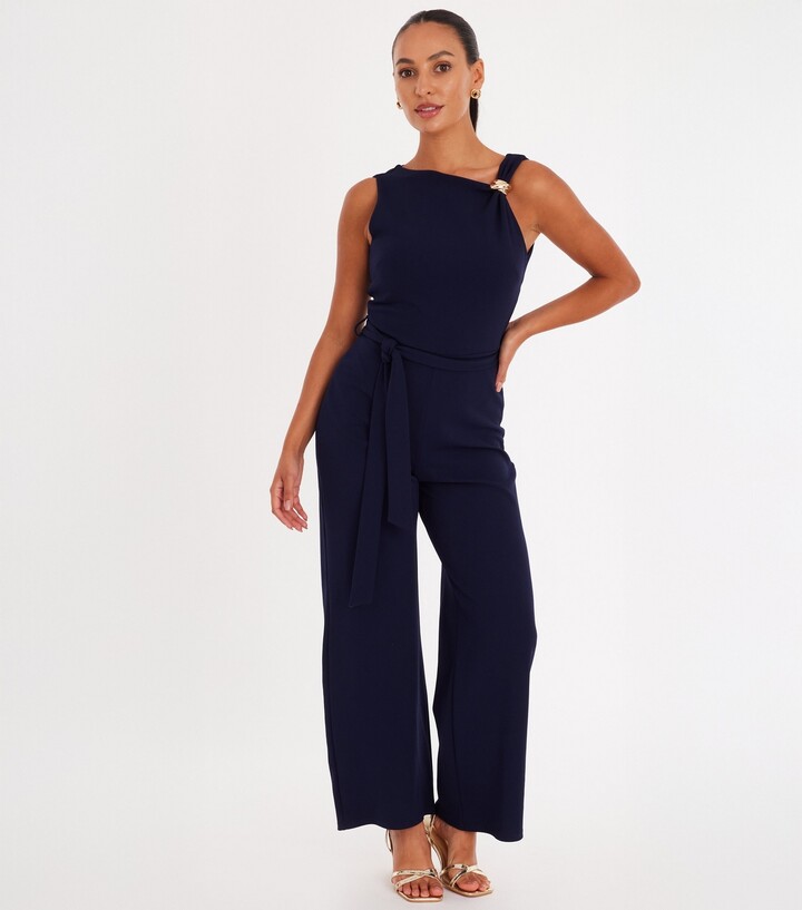 Cameo Rose Black Ribbed Jersey Strappy Jumpsuit ShopStyle