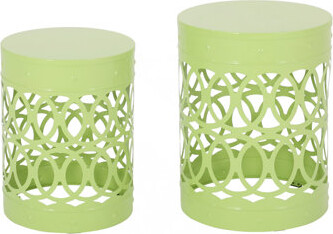 George Oliver Outdoor Metal S/2 End Table