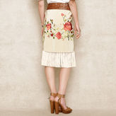 Thumbnail for your product : Ralph Lauren Blue Label Embroidered Silk Wrap Skirt