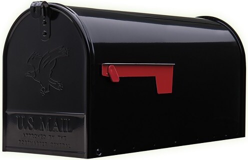 Gibraltar Mailboxes GibraltarMailboxesEliteClassicGalvanizedSteelPostMountBlackMailbox