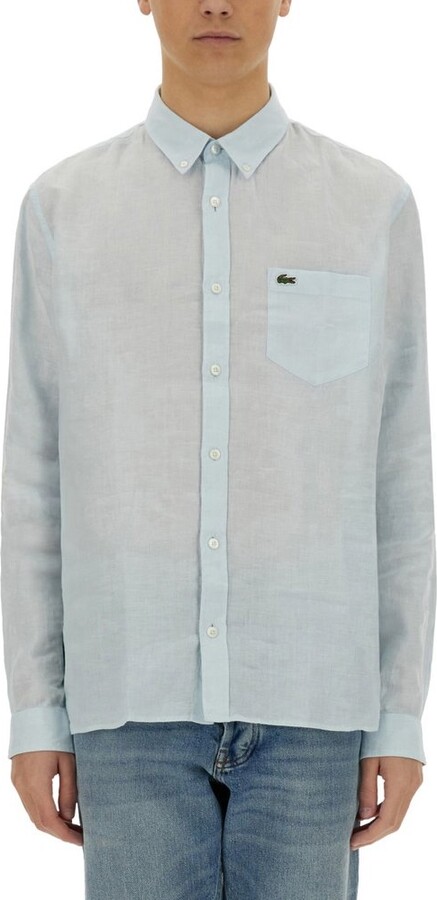 Lacoste Logo-Embroidered Button-Up Shirt