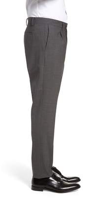 Eleventy Pleat Front Stretch Solid Wool Trousers