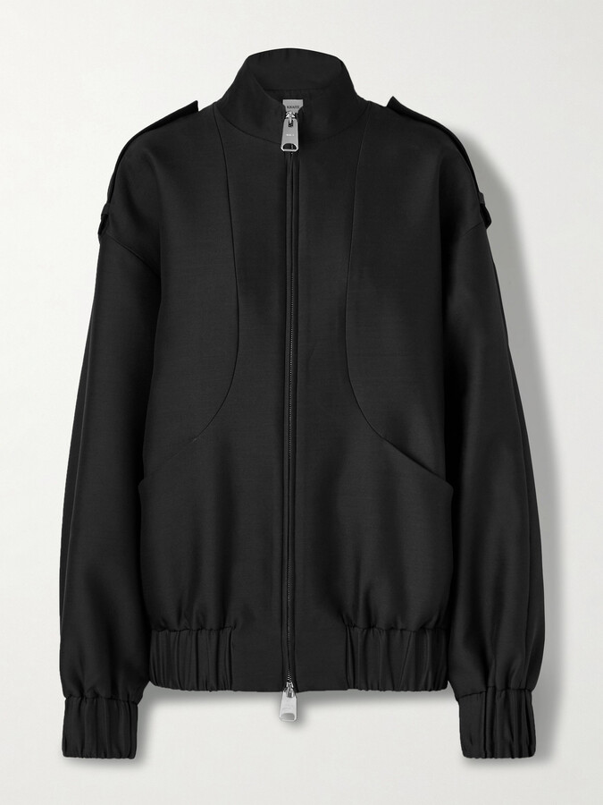 KHAITE Sigi Wool And Silk-blend Faille Jacket - Black