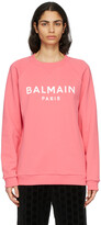 Thumbnail for your product : Balmain Pink & White Logo Sweatshirt