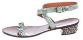 Thumbnail for your product : Lanvin Multistrap Snakeskin Sandals w/ Tags
