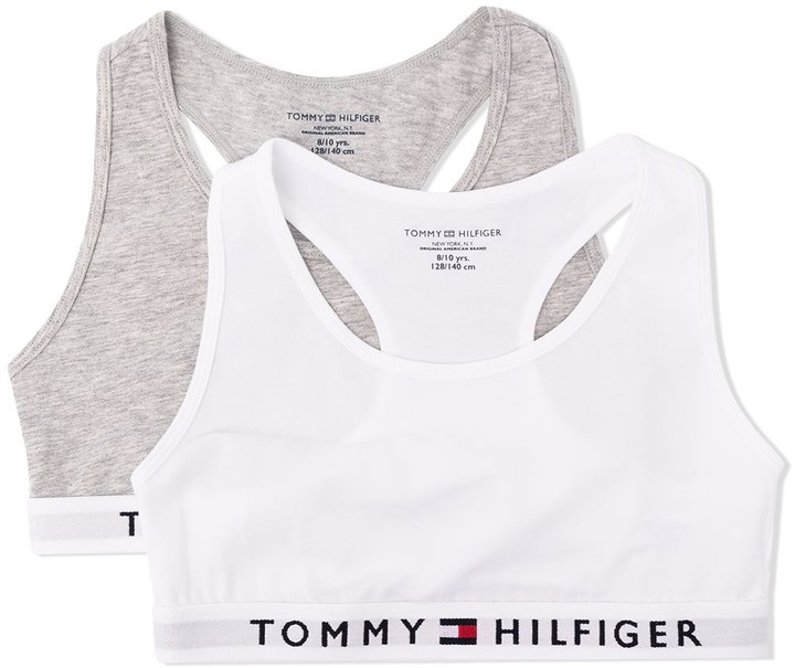 Tommy Hilfiger Junior Two-Pack Stretch-Cotton Sports Bra - ShopStyle Girls'  Underwear & Socks
