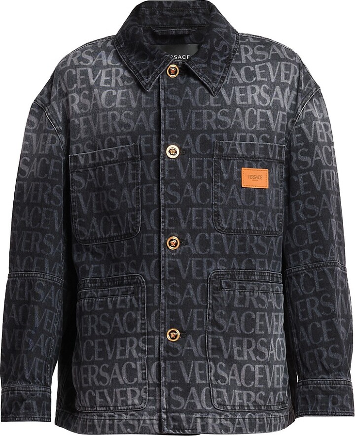 Versace Barocco Silhouette Denim Jacket
