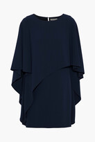Thumbnail for your product : Halston Layered draped crepe mini dress