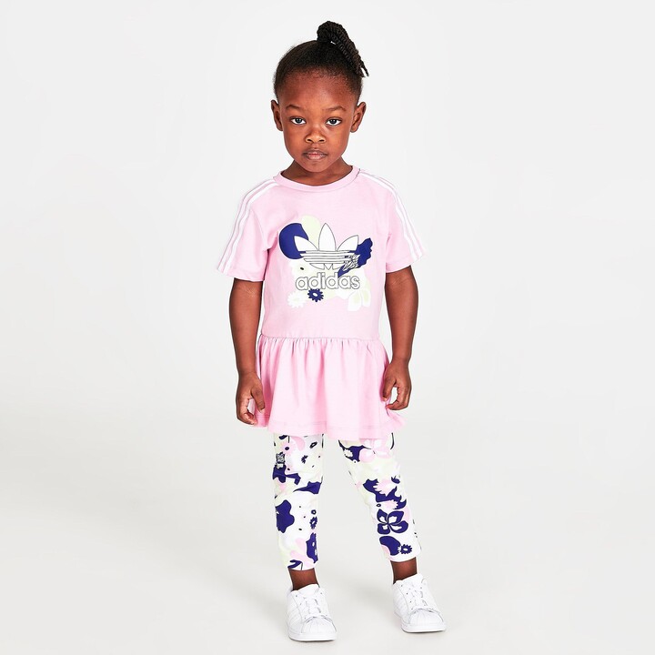 adidas Girls' Infant and Flower Print Dress and Leggings Set - ShopStyle
