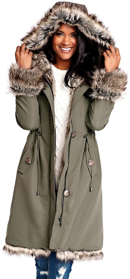 Fur Lined Parka The World S, Fur Lined Hooded Coat Womens