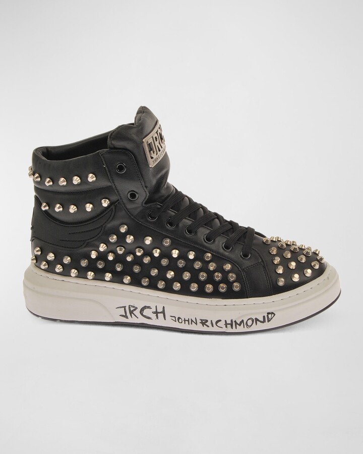 black studded high tops