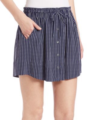 Joie Wendolyn Striped Silk Skirt