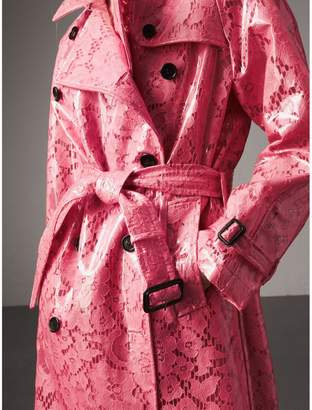 Burberry Laminated Lace Trench Coat