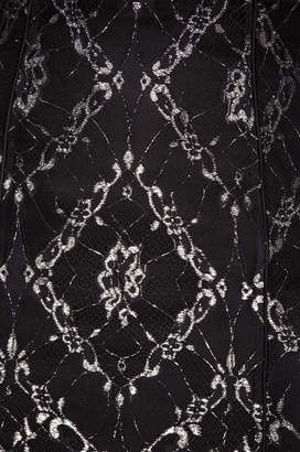 Jonathan Simkhai for FWRD Off the Shoulder Metallic Lace Dress in Black | FWRD