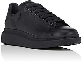 Alexander McQueen Men's Oversized-Sole Leather Sneakers - Black