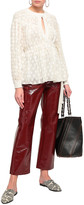 Thumbnail for your product : Proenza Schouler Gathered Fil Coupe Silk And Cotton-blend Chiffon Blouse