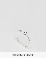 Thumbnail for your product : ASOS Sterling Silver Fine Open Bead Ring