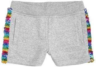 Little Marc Jacobs Cotton Sweat Shorts W/ Side Bands