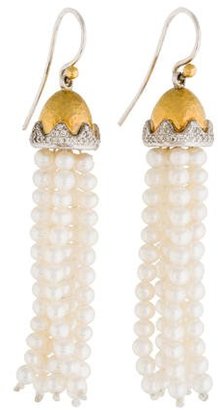 Gurhan Pandora's Box Pearl Tassel Earrings