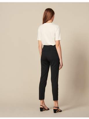 Sandro Tapered Trousers With Peplum