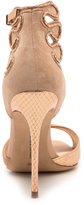 Thumbnail for your product : Alexandre Birman Suede & Snakeskin Sandals