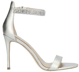 guess silver sandals