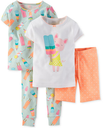 Carter's Baby Girls' 4-Piece Ice-Pop Pajamas