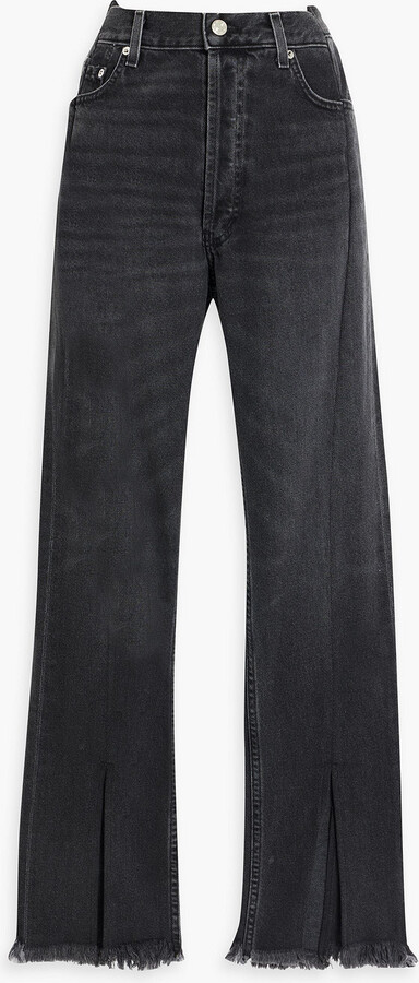 EB Denim OG Republicas frayed high-rise straight-leg jeans