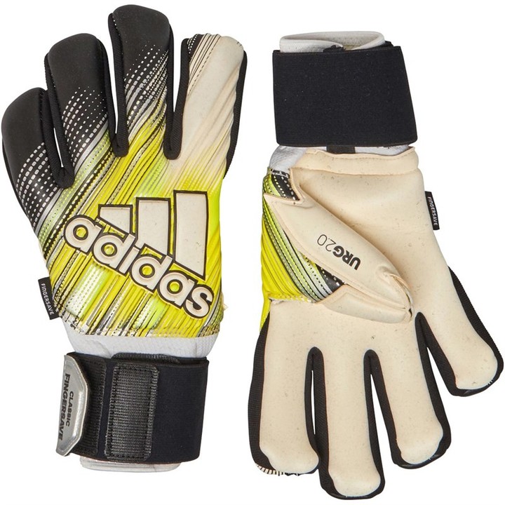 adidas Classic Pro Fingersave Goalkeeper Gloves Black/Solar Yellow/White -  ShopStyle