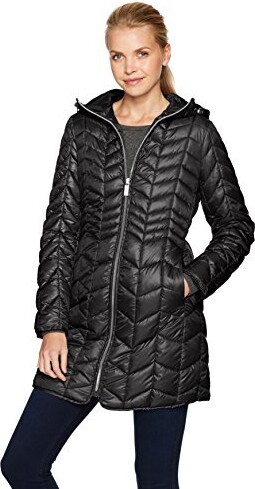(brand new unopened)Kenneth Cole Women's Long Down Jacket in Frost, Large
