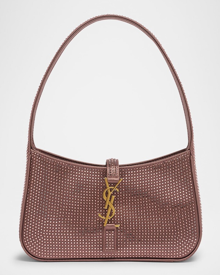 Saint Laurent Le 5 A 7 Mini Shoulder Bag in Strass Satin