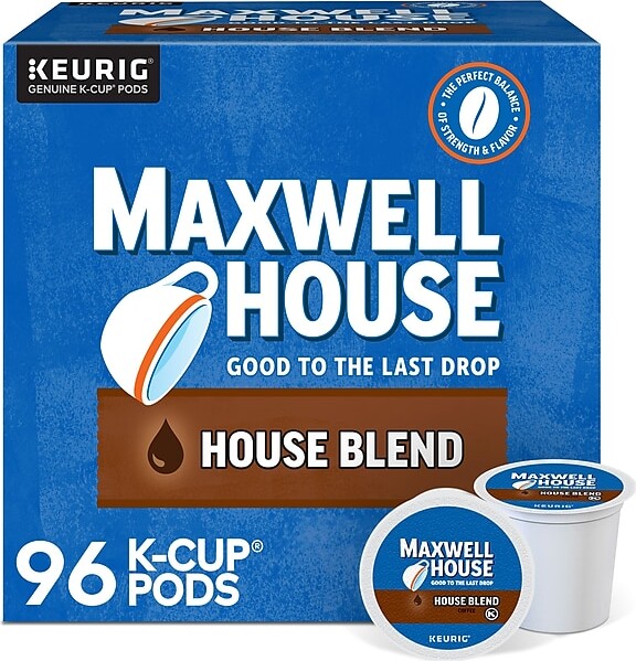Maxwell House House Blend Coffee Keurig K-Cup Pod, Medium Roast, 96/Box (5303CT)