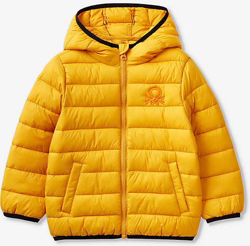 Benetton Boys Sunshine Yellow Kids Logo-embriodered Padded Shell Jacket 18  Months - 6 Years 18-24 Months - ShopStyle