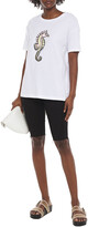 Thumbnail for your product : Markus Lupfer Alyssa Bead And Sequin-embellished Cotton-jersey T-shirt