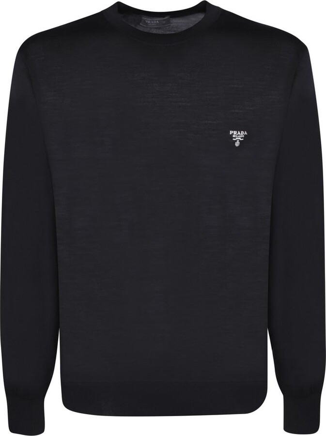 Prada Long-Sleeved Crewneck Knitted Jumper